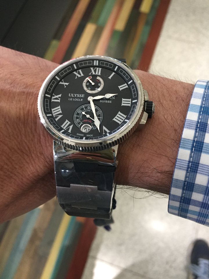 IMG_9081 Ulysse Nardin Marine Chronometer Manufacture Mens watch Unisex Automatic Steel 1183-126-3 42 Replica 5