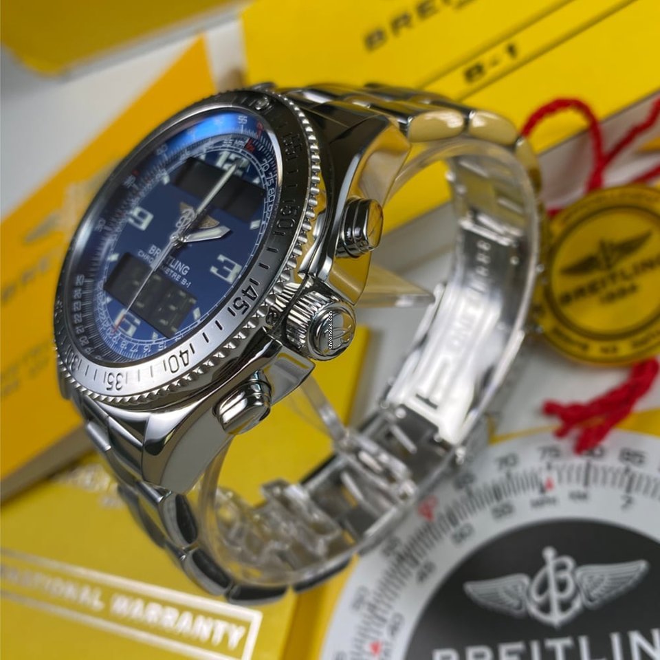IMG_9081 Breitling B-1 Mens watch Unisex Quartz Steel A78362 Replica 5