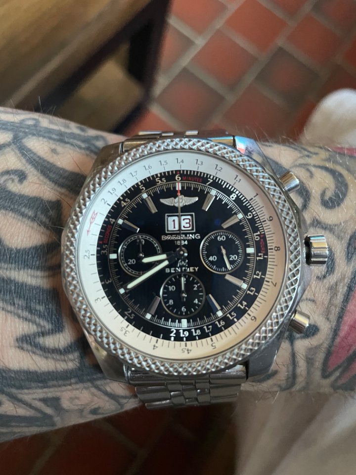 IMG_9081 Breitling Bentley 6.75 Mens watch Unisex Automatic Steel A44362-075 Replica 5