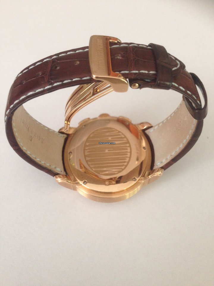 IMG_9081 Audemars Piguet Millenary Chronograph Mens watch Unisex Automatic Rose gold 26145OR.OO.D095CR.01 Replica 5