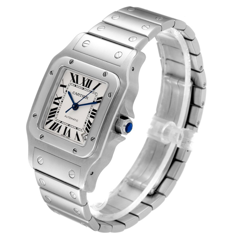 IMG_9081 Cartier Santos Galbee Mens watch Unisex Automatic Steel W20098D6 Replica 5