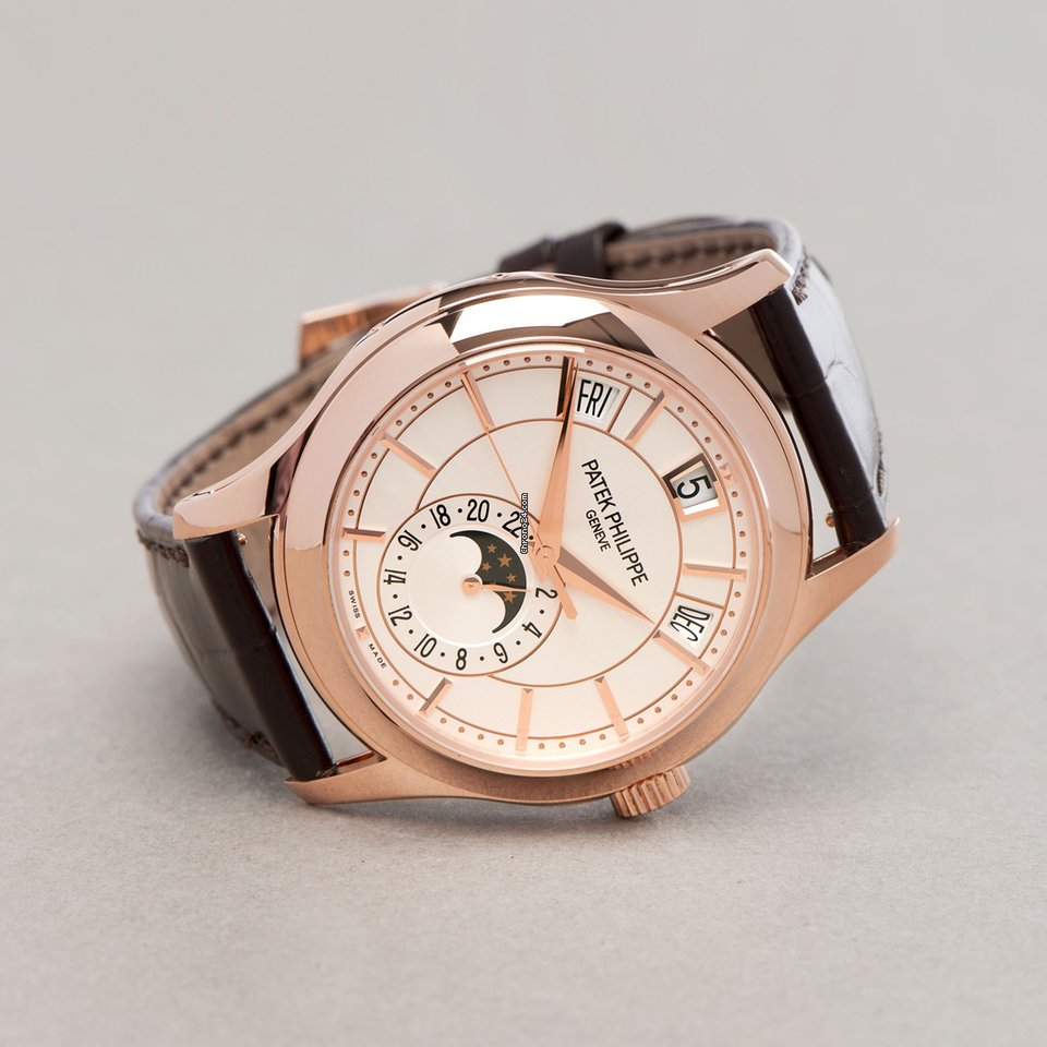 IMG_9081 Patek Philippe Annual Calendar Mens watch Unisex Automatic Rose gold 5205R Replica 5