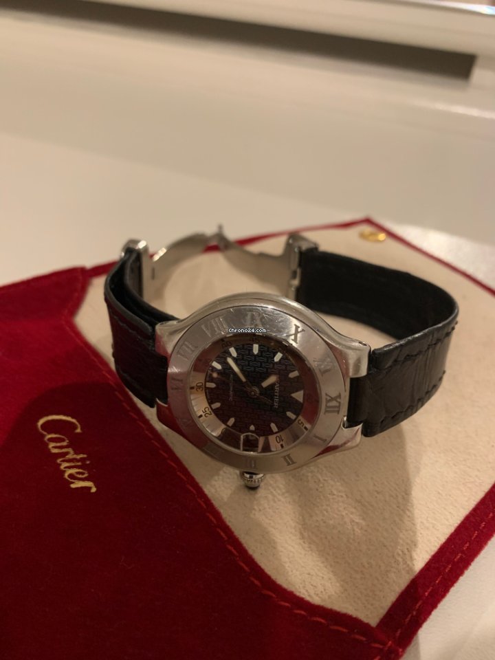 IMG_9081 Cartier 21 Must de Cartier Mens watch Unisex Automatic Steel W10147U2 Replica 5