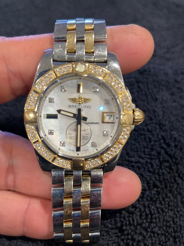 IMG_9081 Breitling Galactic 36 Womens watch Automatic Gold Steel C3733012 A724 376C Replica 5