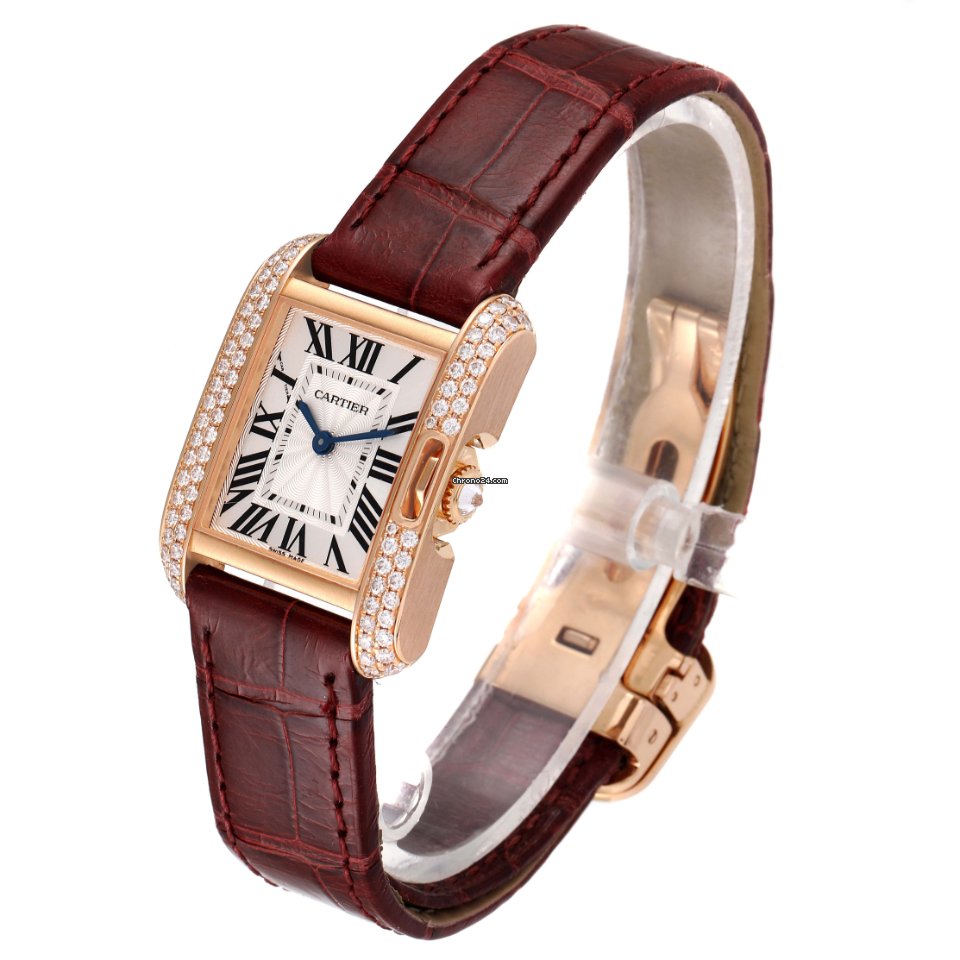 Cartier Tank Anglaise Womens watch Quartz Rose gold WT100013 Replica 5