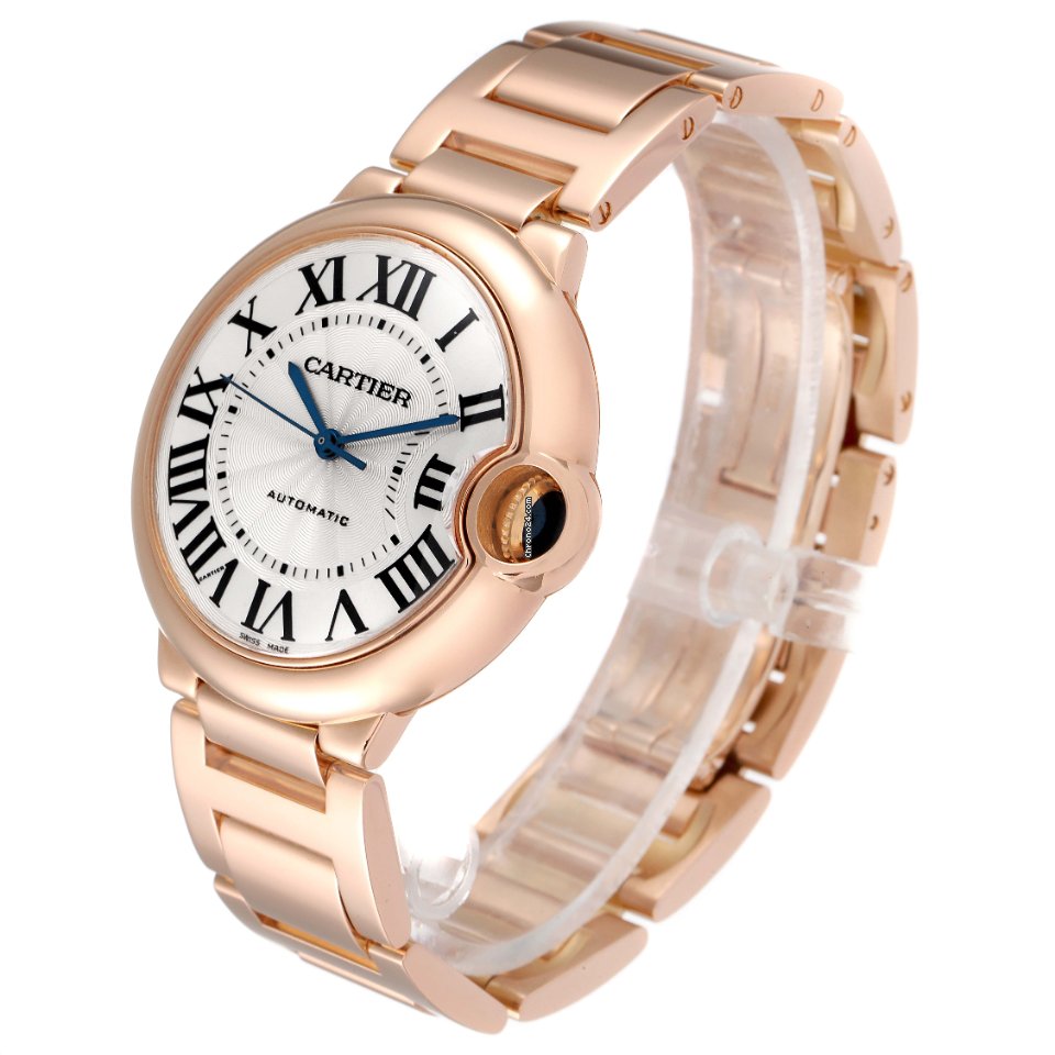 IMG_9081 Cartier Ballon Bleu 36mm Womens watch Automatic Rose gold WGBB0043 Replica 5