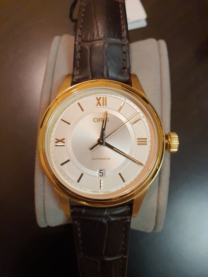 IMG_9081 Oris Classic Mens watch Unisex Automatic Gold Steel 01 733 7719 4871-07 6 20 32 Replica 5