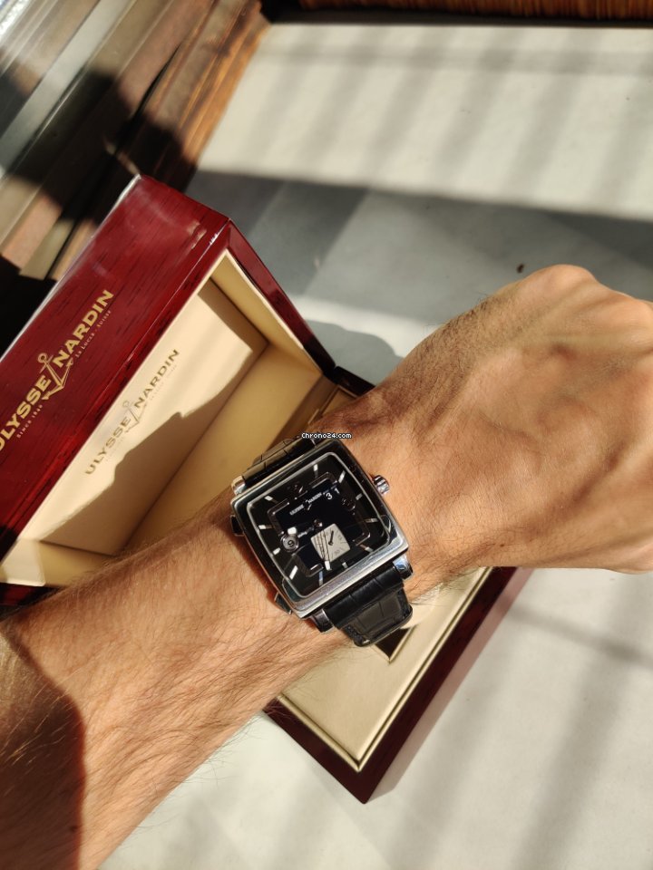 Ulysse Nardin Quadrato Dual Time Mens watch Unisex Automatic Steel 243-92 632 Replica 5