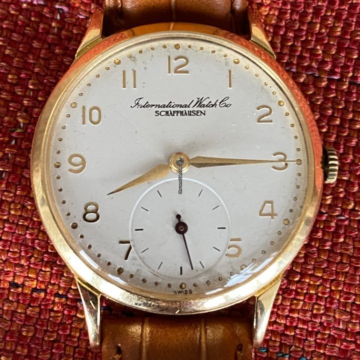 IWC Mens watch Unisex Manual winding Yellow gold 1308061 Replica 5