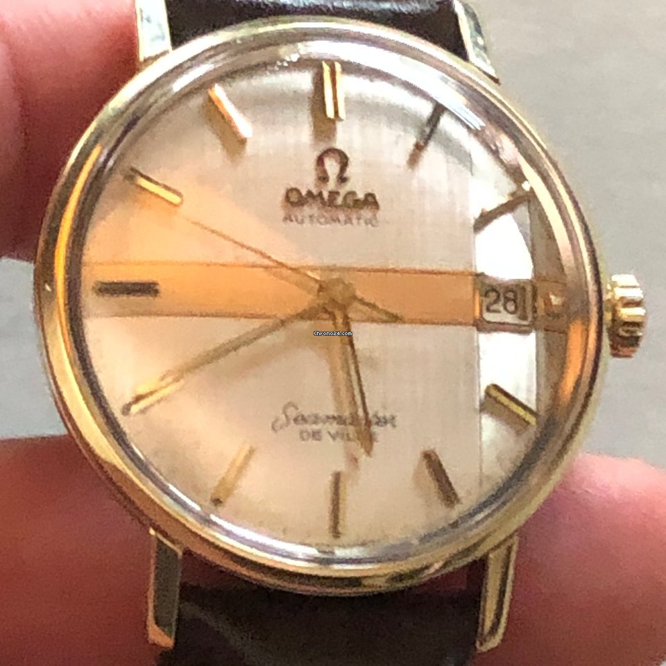 IMG_9081 Omega Seamaster DeVille Mens watch Unisex Automatic Gold Steel 14910 Replica 5