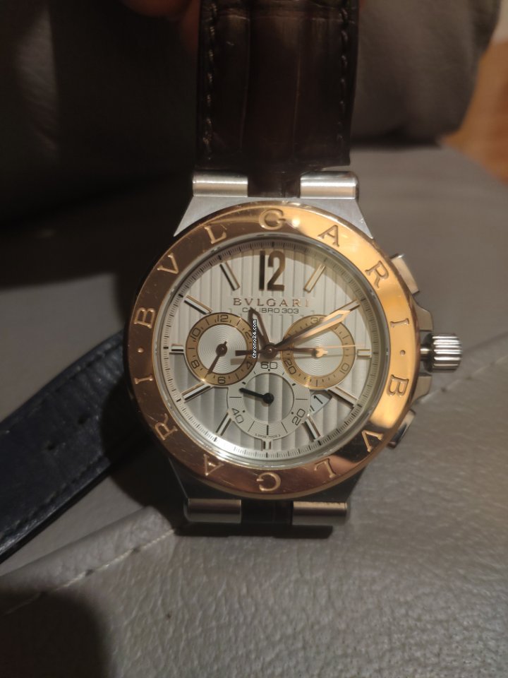 Bulgari Diagono Mens watch Unisex Automatic Gold Steel DG42C6SPGLDCH Replica 5