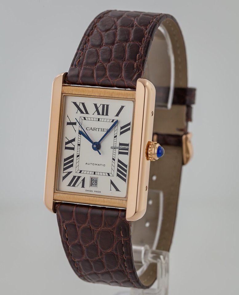 IMG_9081 Cartier Tank Solo Mens watch Unisex Automatic Rose gold W5200026 Replica 5