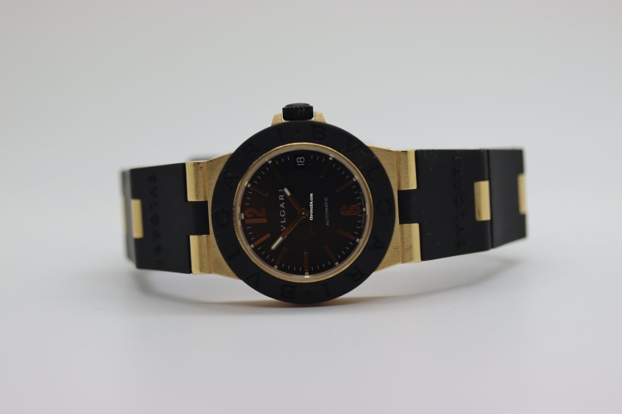 IMG_9081 Bulgari Diagono Womens watch Automatic Yellow gold AL32G Replica 5