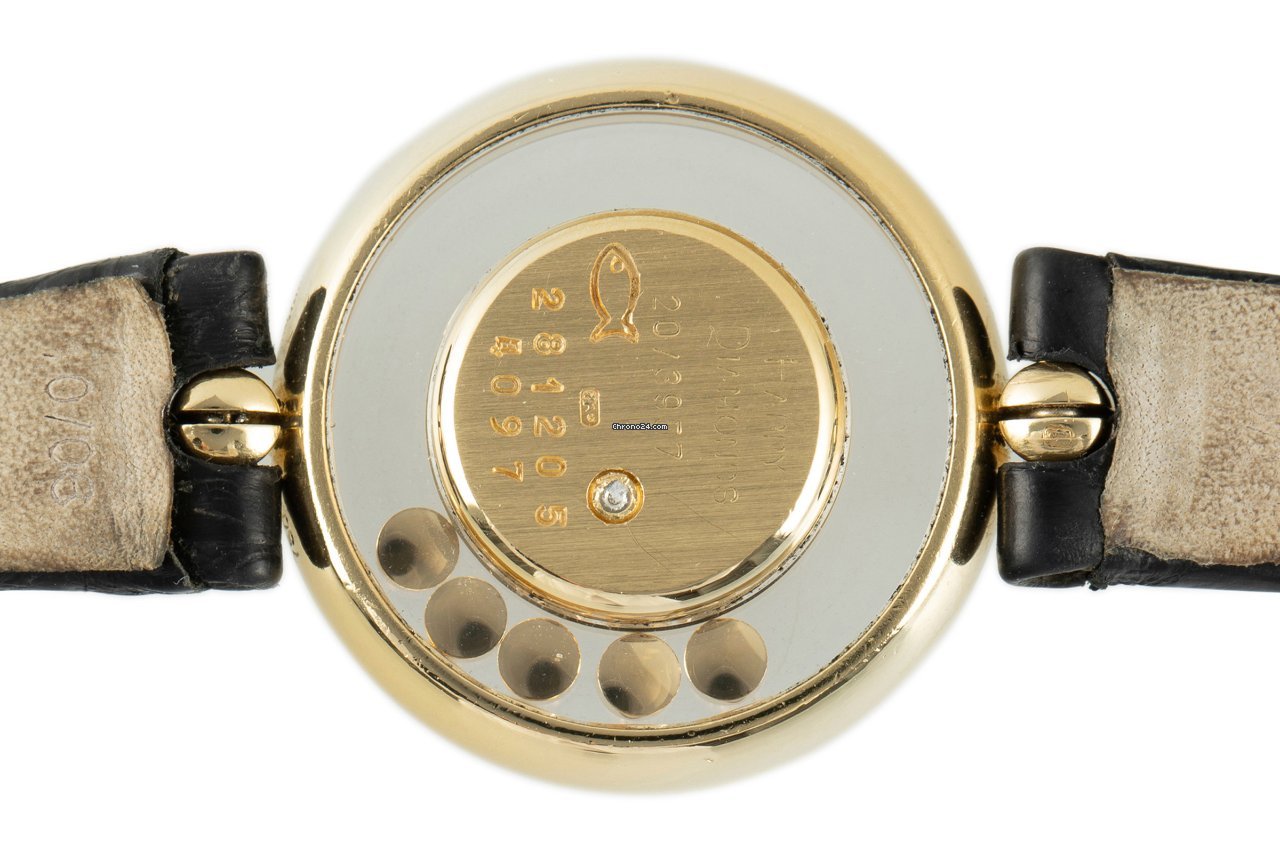 IMG_9081 Chopard Happy Diamonds Womens watch Quartz Yellow gold 20 3957-0001 Replica 5