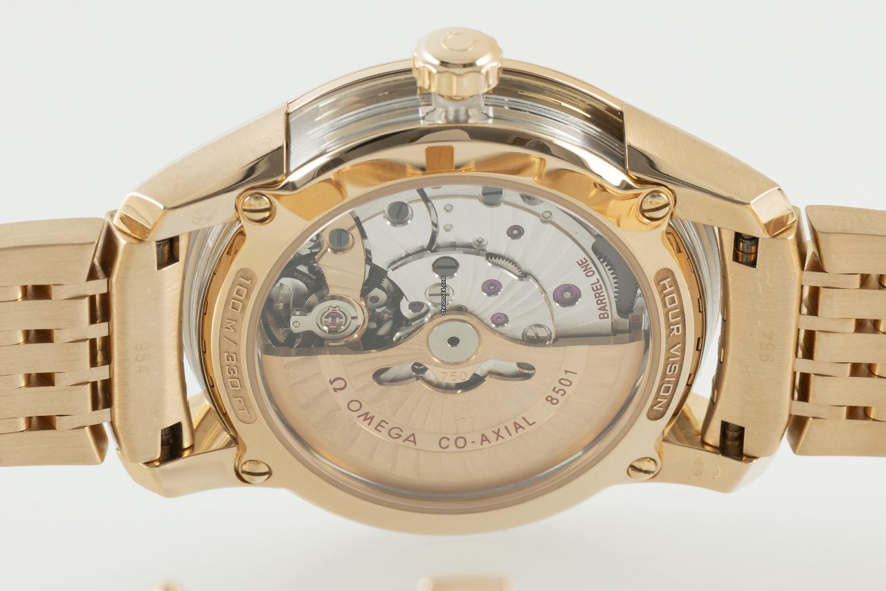 IMG_9081 Omega De Ville Hour Vision Mens watch Unisex Automatic Red gold 431.60.41.21.13.001 Replica 5