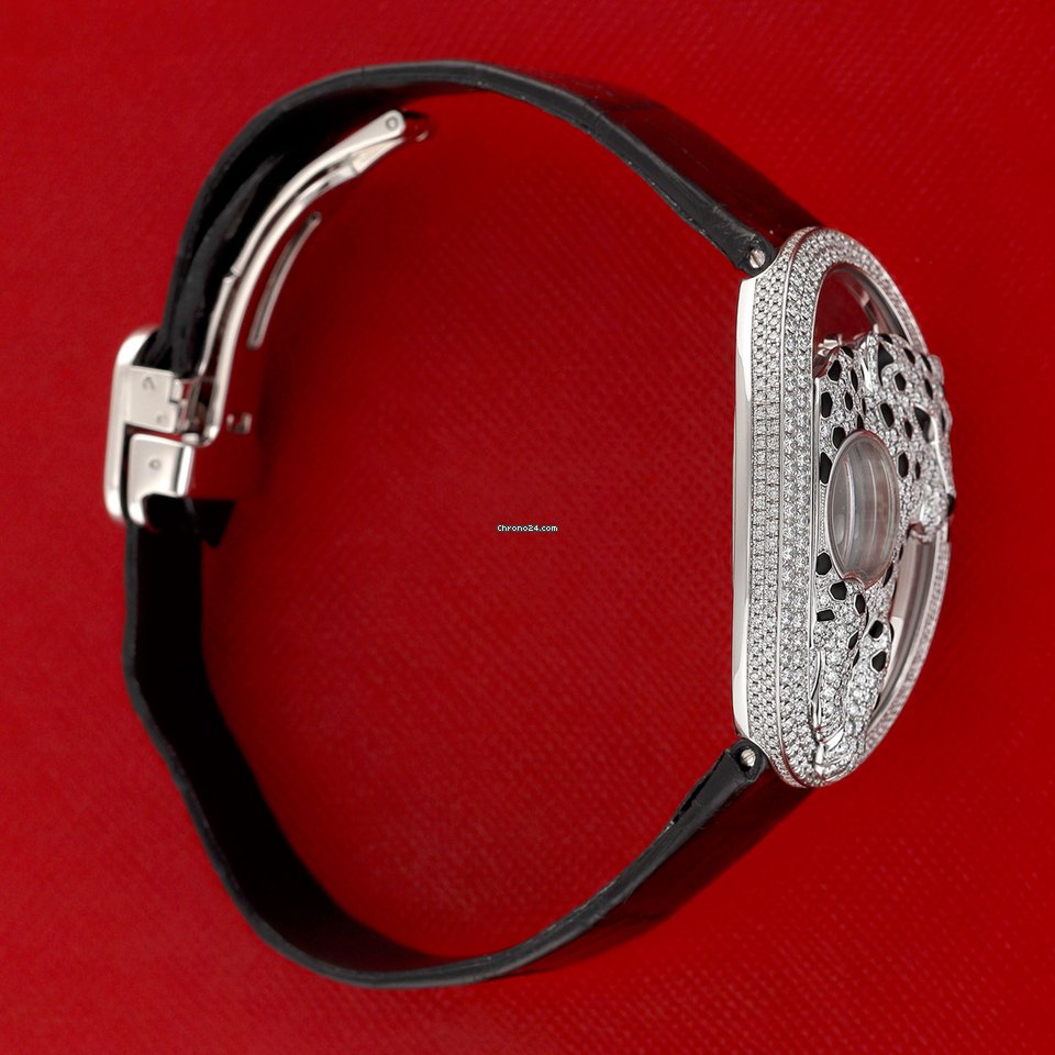 IMG_9081 Cartier Panthere Womens watch Manual winding White gold hpi00656 Replica 5