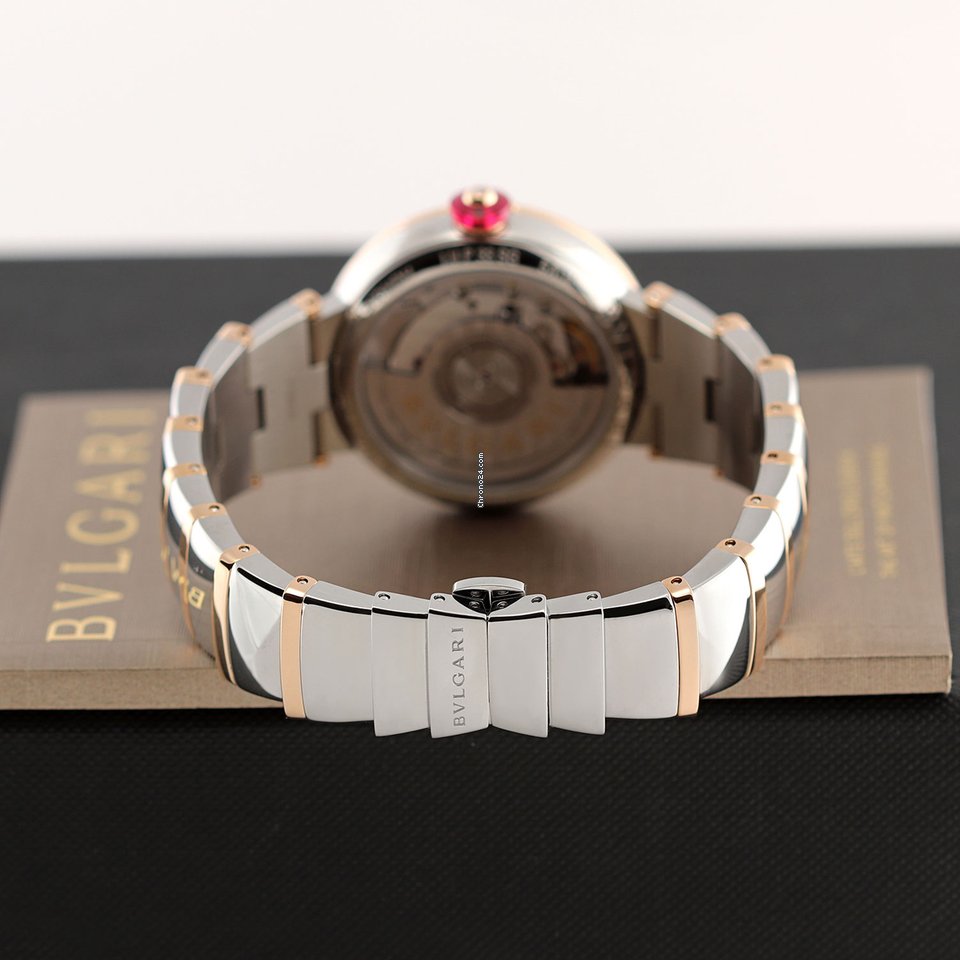 IMG_9081 Bulgari Lucea Womens watch Automatic Gold Steel 102497 Replica 5