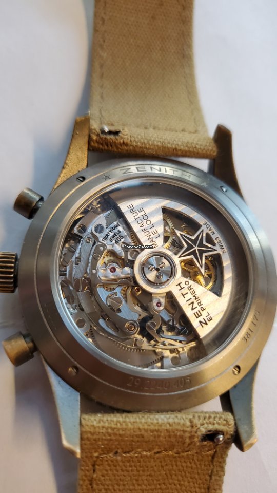 IMG_9081 Zenith Pilot Mens watch Unisex Automatic Bronze 29.2240.405 18.C801 Replica 5