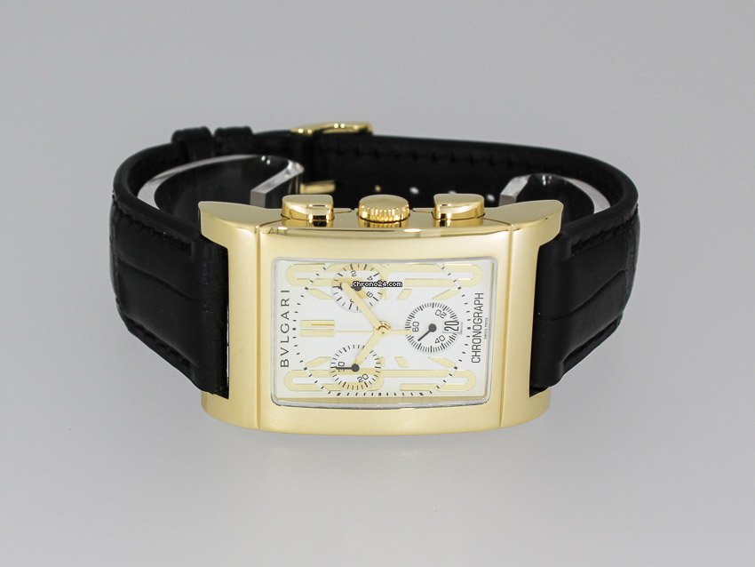 IMG_9081 Bulgari Rettangolo Mens watch Unisex Quartz Yellow gold RTC49G Replica 5
