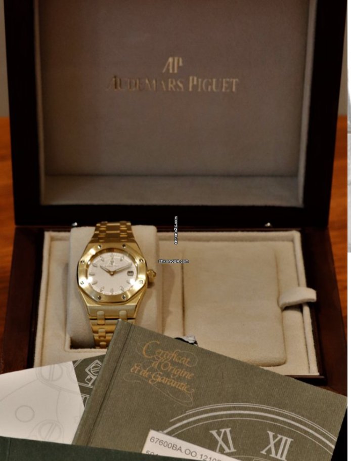 IMG_9081 Audemars Piguet Royal Oak Lady Womens watch Yellow gold 67600BA.OO.D090CR.01 Replica 5