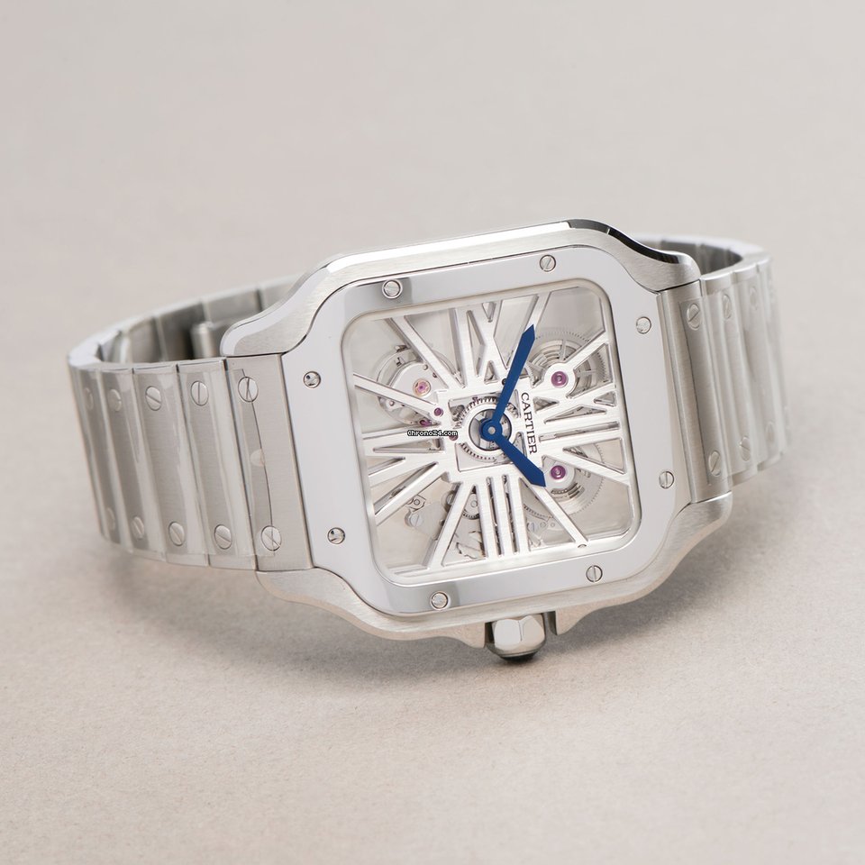 IMG_9081 Cartier Santos Mens watch Unisex Manual winding Steel WHSA0007 Replica 5