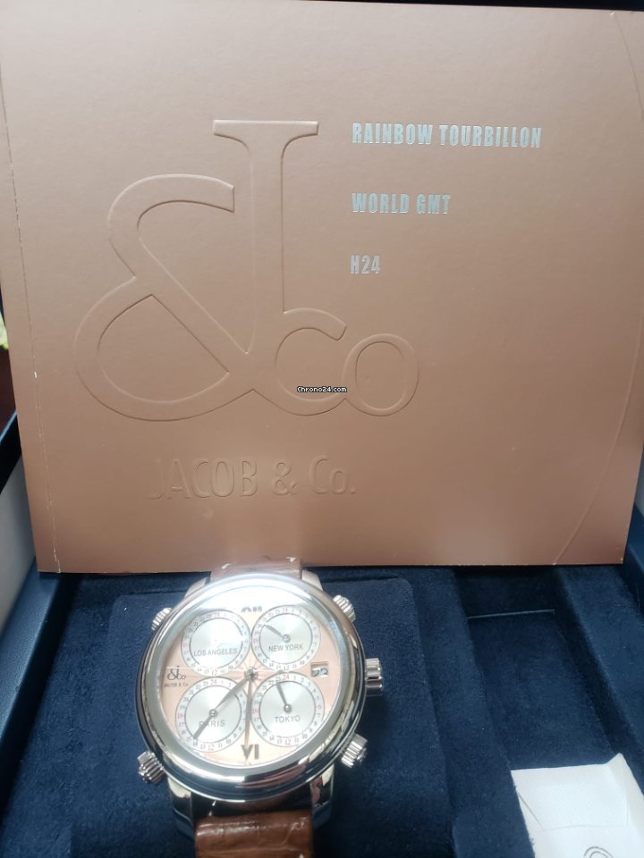 IMG_9081 Jacob & Co. Five Time Zone Mens watch Unisex Automatic Steel H24SSG Replica 5