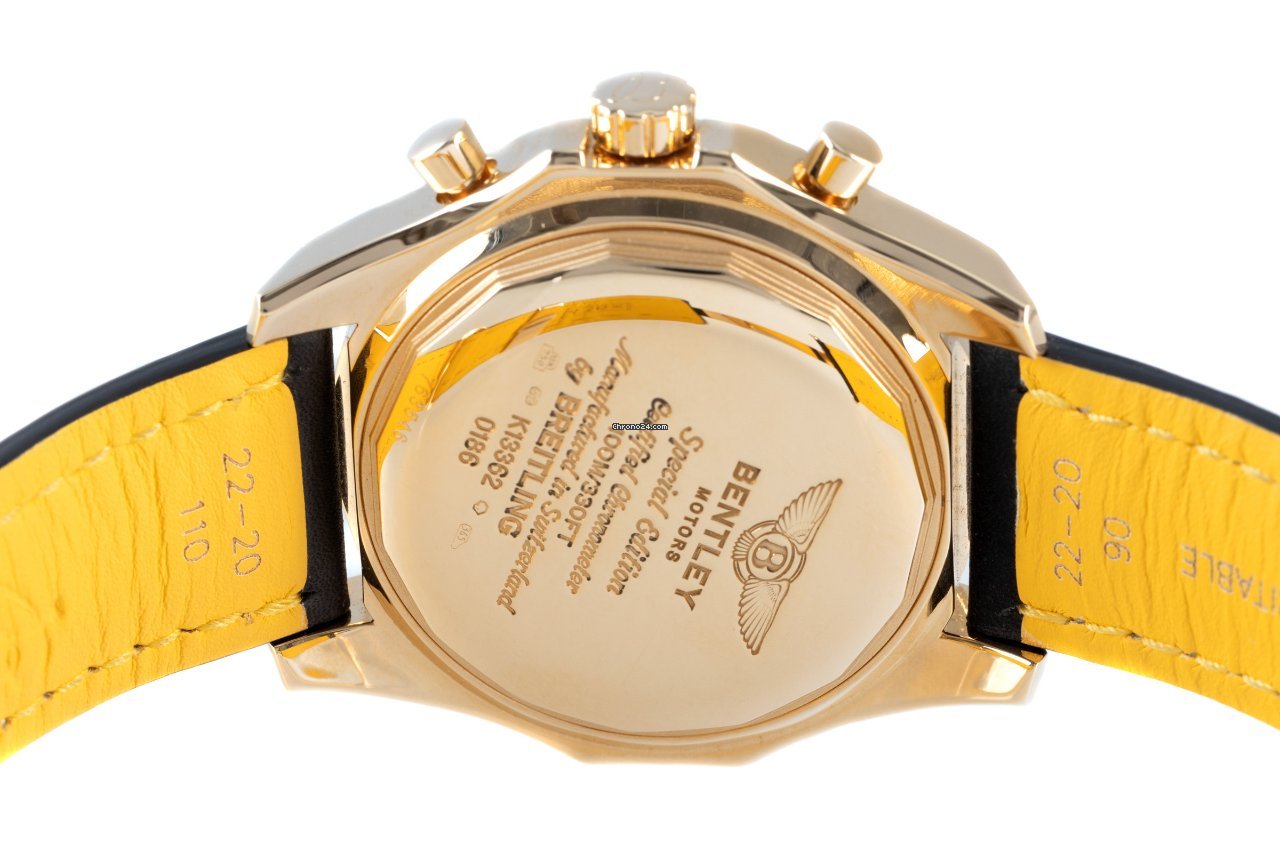 IMG_9081 Breitling Bentley GT Mens watch Unisex Automatic Yellow gold K13362 Replica 5