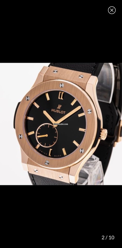 IMG_9081 Hublot Classic Fusion Ultra-Thin Mens watch Unisex Manual winding Rose gold 515.OX.1280.LR Replica 5