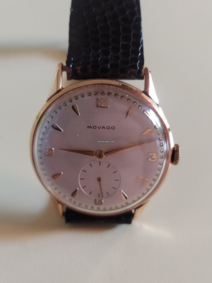 IMG_9081 Movado Mens watch Unisex Manual winding Yellow gold 0080976 Replica 5