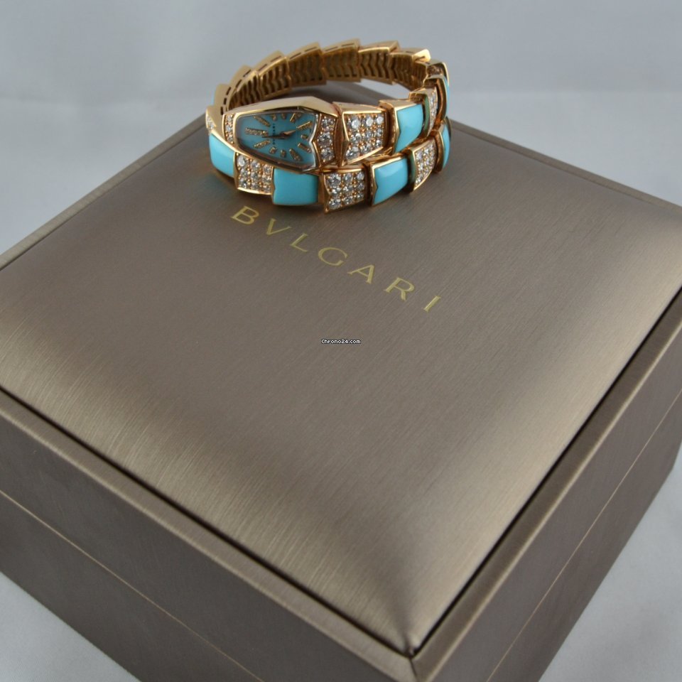 IMG_9081 Bulgari Serpenti Womens watch Quartz Rose gold SP P 26G Replica 5