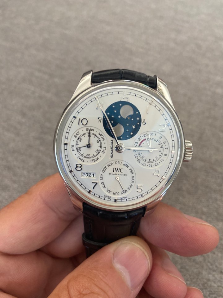 IWC Portuguese Perpetual Calendar Mens watch Unisex Automatic Platinum IW503406 Replica 5