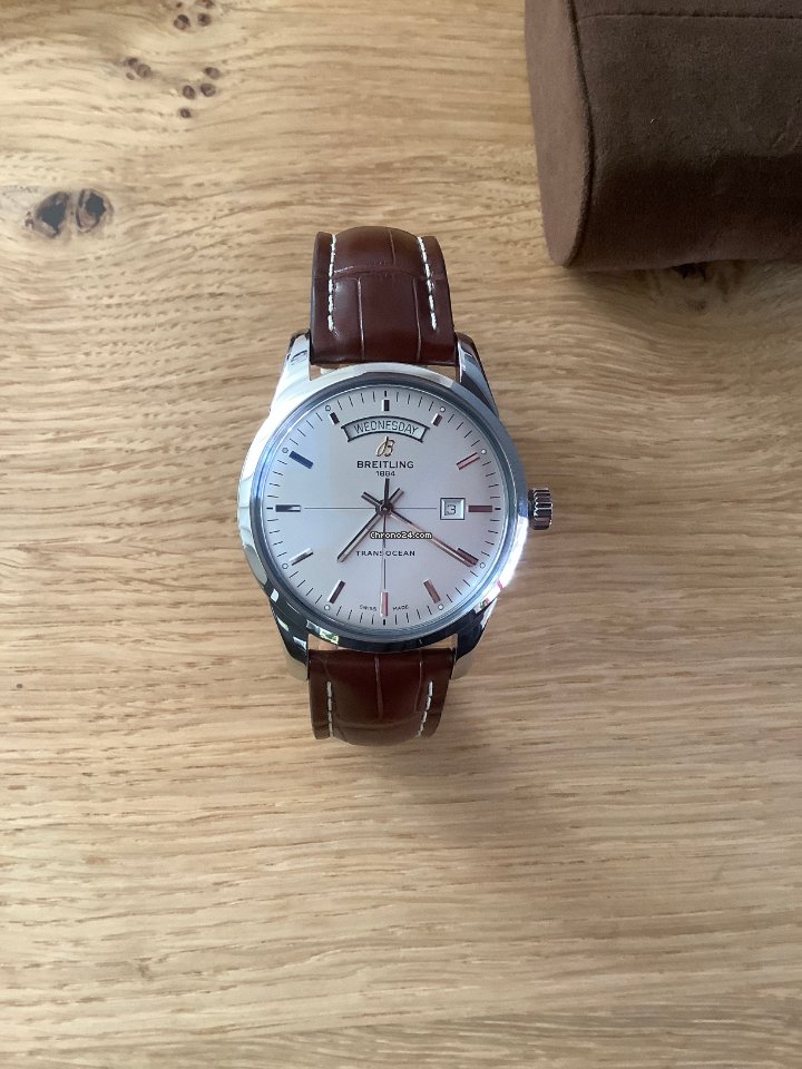 IMG_9081 Breitling Transocean Day & Date Mens watch Unisex Steel A4531012|G751|739P|A20BA.1 Replica 5