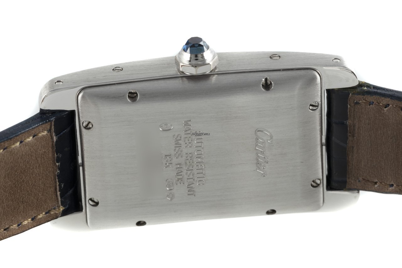 Cartier Tank Americaine Mens watch Unisex Automatic White gold 1726 Replica 5