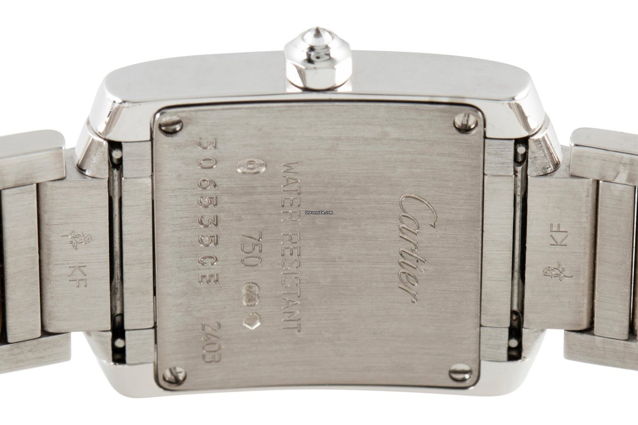 IMG_9081 Cartier Tank Francaise Womens watch Quartz White gold 2403 Replica 5