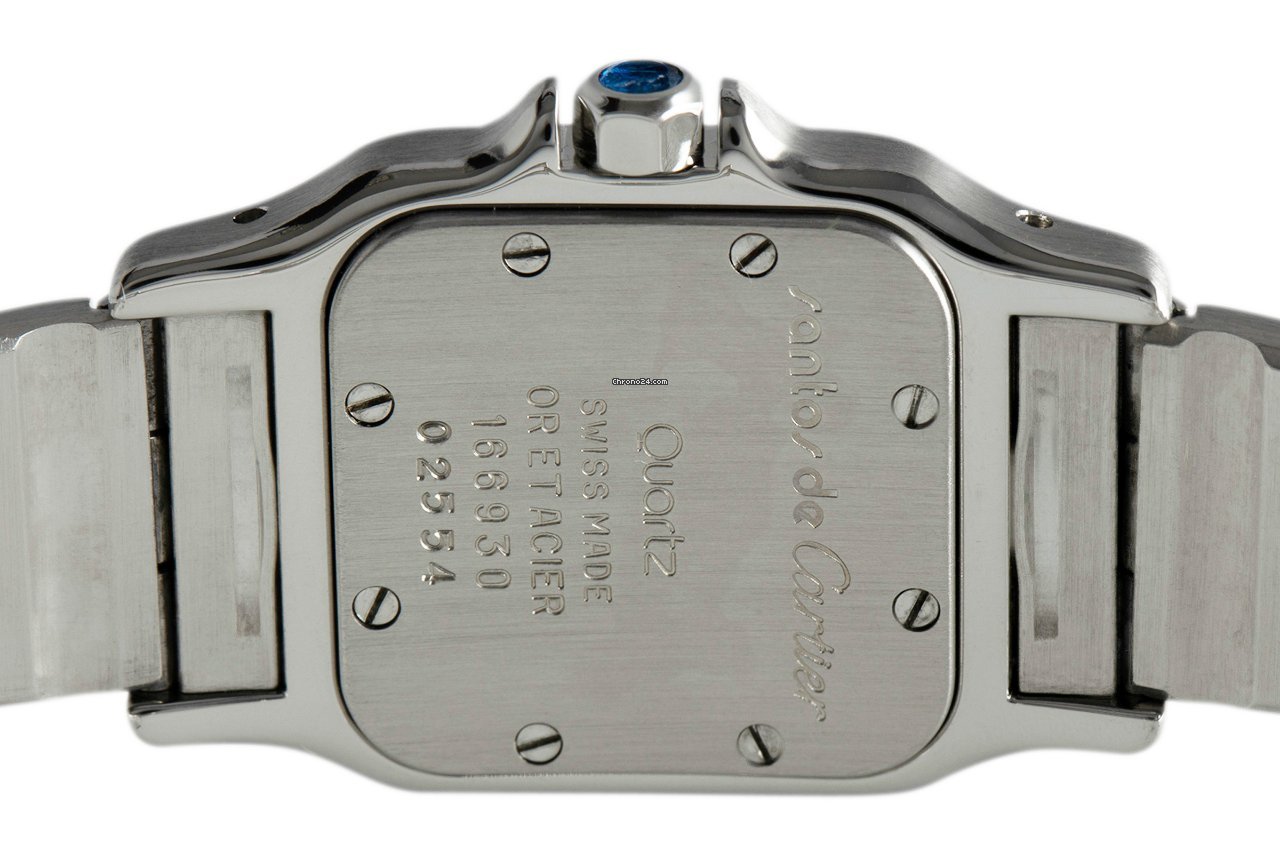 Cartier Santos Womens watch Quartz Gold Steel 166930 Replica 5