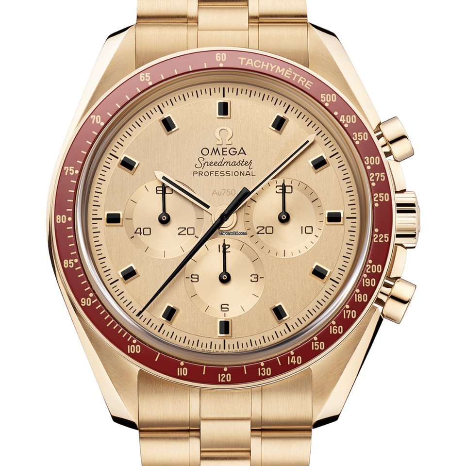 IMG_9081 Omega Speedmaster Professional Moonwatch Mens watch Unisex Manual winding Yellow gold 310.60.42.50.99.001 Replica 5