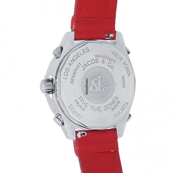 IMG_9081 Jacob & Co. Five Time Zone Mens watch Unisex Quartz Steel JC47SR Replica 5