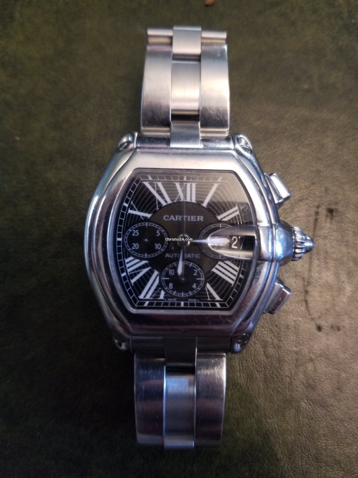 IMG_9081 Cartier Roadster Mens watch Unisex Automatic Steel W62020x6 2618 Replica 5