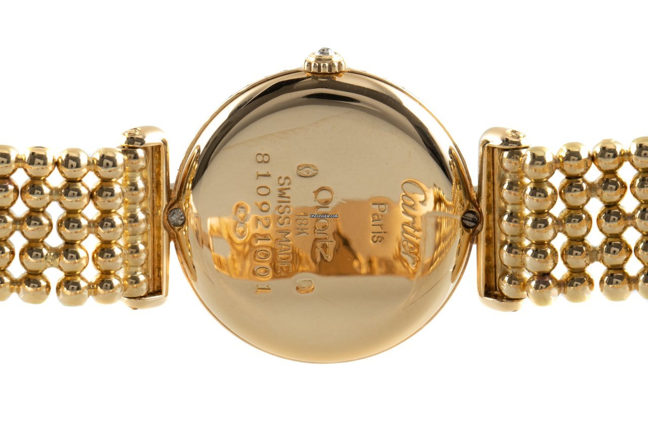 IMG_9081 Cartier Womens watch Quartz Yellow gold 8109 Replica 5