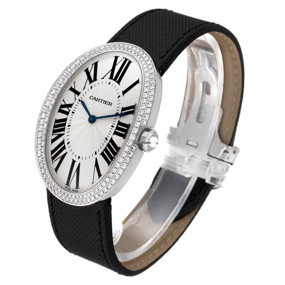 IMG_9081 Cartier Baignoire Womens watch Manual winding White gold WB520009 Replica 5