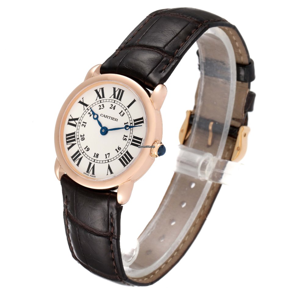 IMG_9081 Cartier Ronde Louis Cartier Womens watch Quartz Rose gold W6800151 Replica 5
