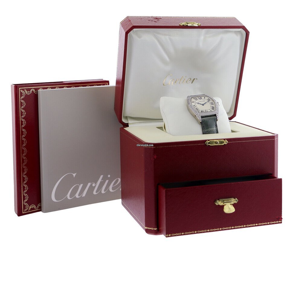 Cartier Tortue Mens watch Unisex Automatic White gold 2497 Replica 5