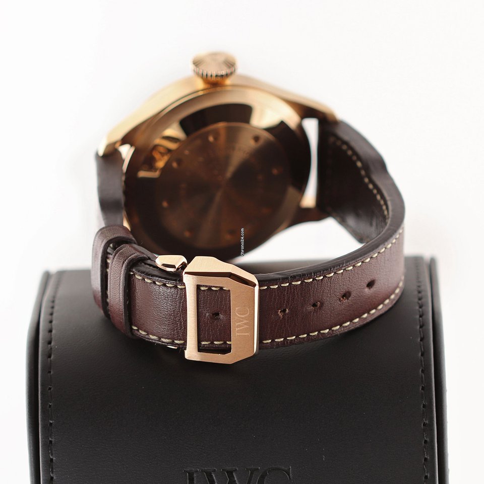 IMG_9081 IWC Big Pilot Mens watch Unisex Automatic Rose gold IW500425 Replica 5