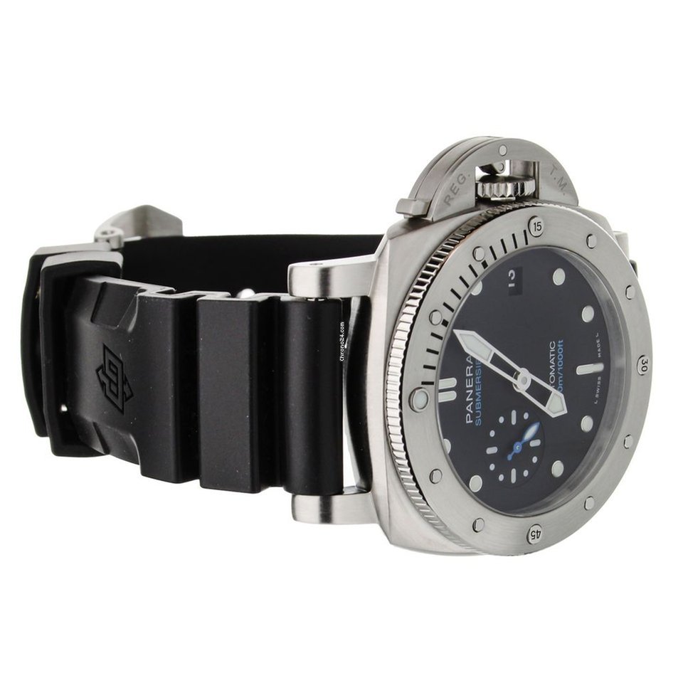 IMG_9081 Panerai Luminor Submersible Mens watch Unisex Automatic Steel PAM973 Replica 5