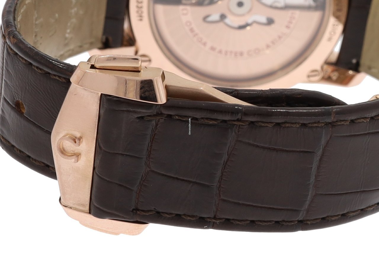 Omega De Ville Hour Vision Mens watch Unisex Automatic Rose gold 433.53.41.21.13.001 Replica 5