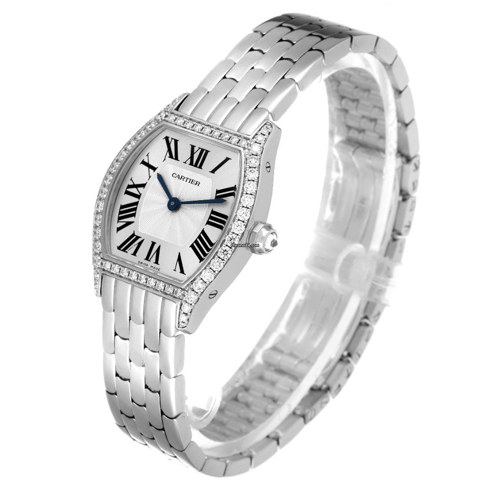 IMG_9081 Cartier Tortue Womens watch Manual winding White gold WA501011 Replica 5