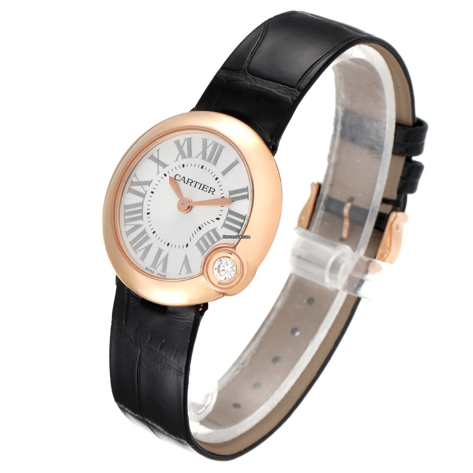 IMG_9081 Cartier Ballon Blanc Womens watch Quartz Rose gold WGBL0003 Replica 5