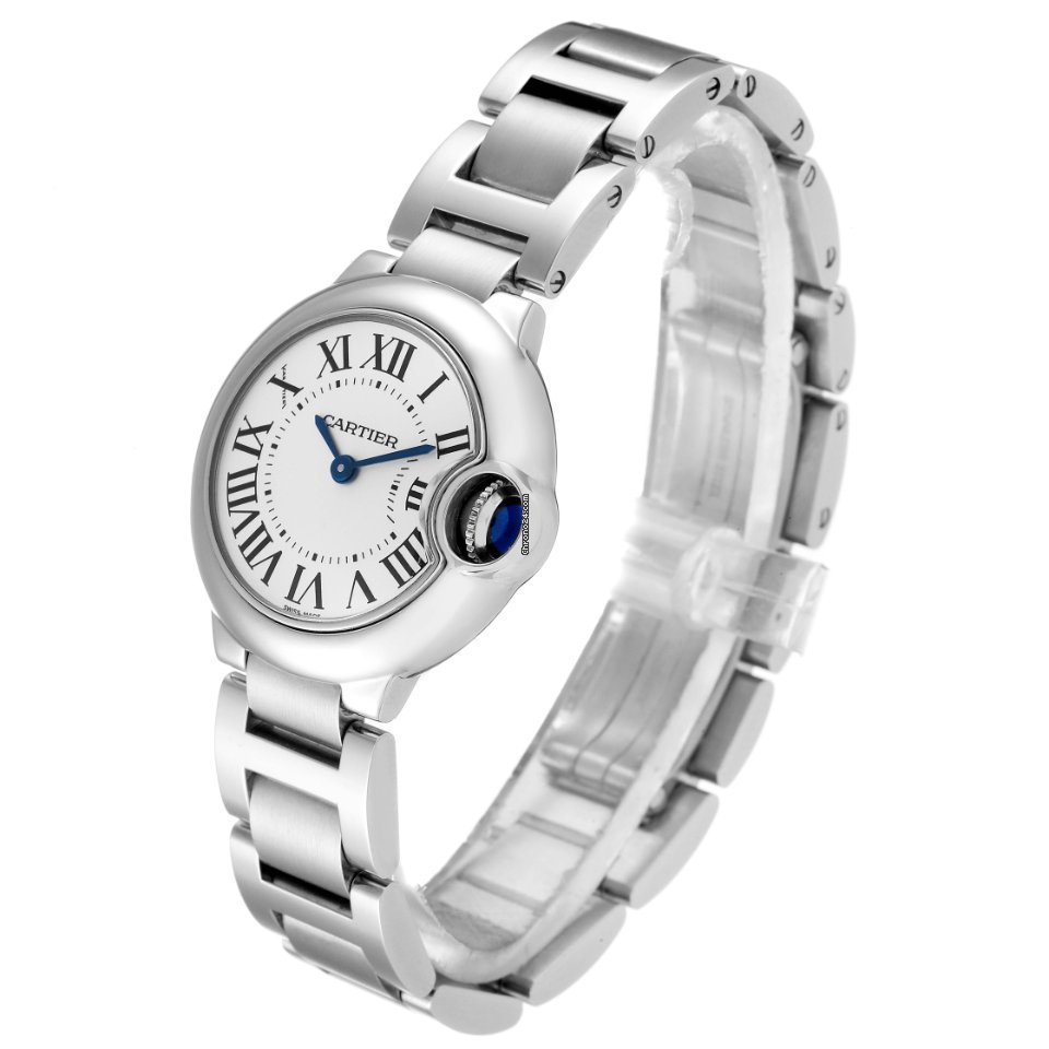 Cartier Ballon Bleu 28mm Womens watch Quartz Steel W69010Z4 Replica 5