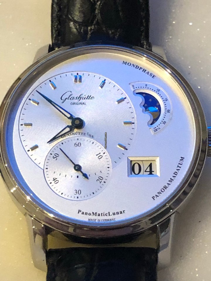 IMG_9081 Glashutte Original PanoMaticLunar Mens watch Unisex Automatic Steel 1-90-02-42-32-05 Replica 5
