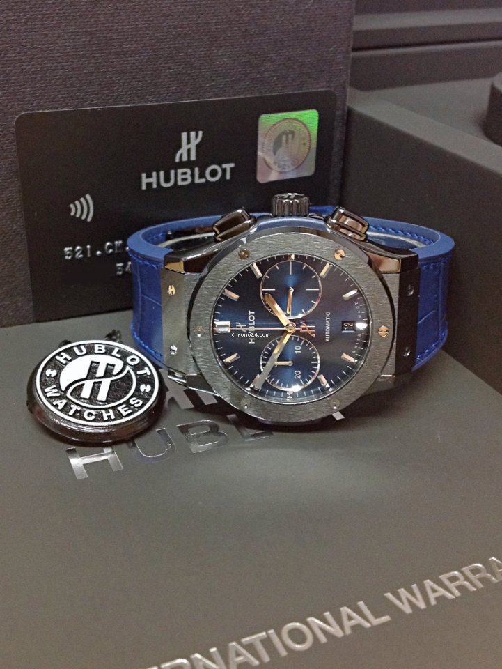 Hublot Classic Fusion Blue Mens watch Unisex Automatic Ceramic 521.CM.7170.LR Replica 5
